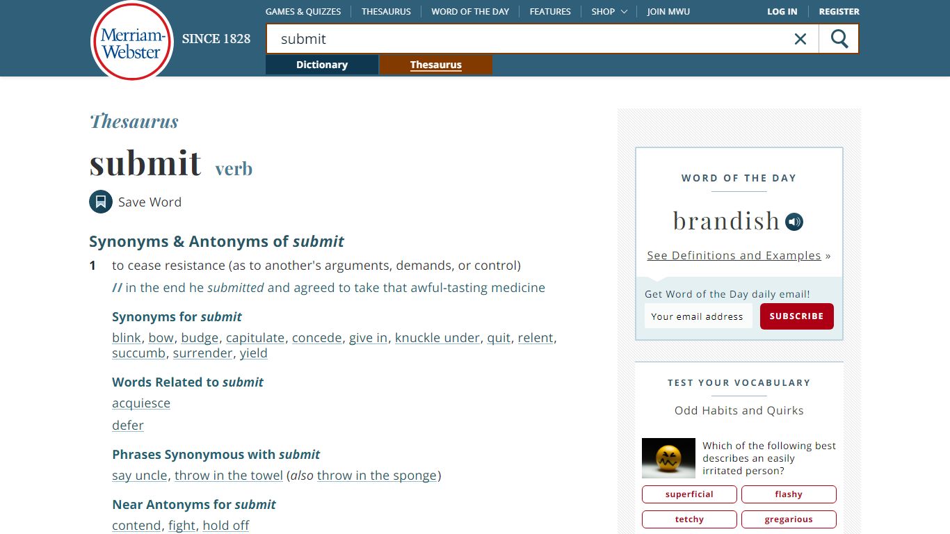 67 Synonyms & Antonyms of SUBMIT - Merriam-Webster